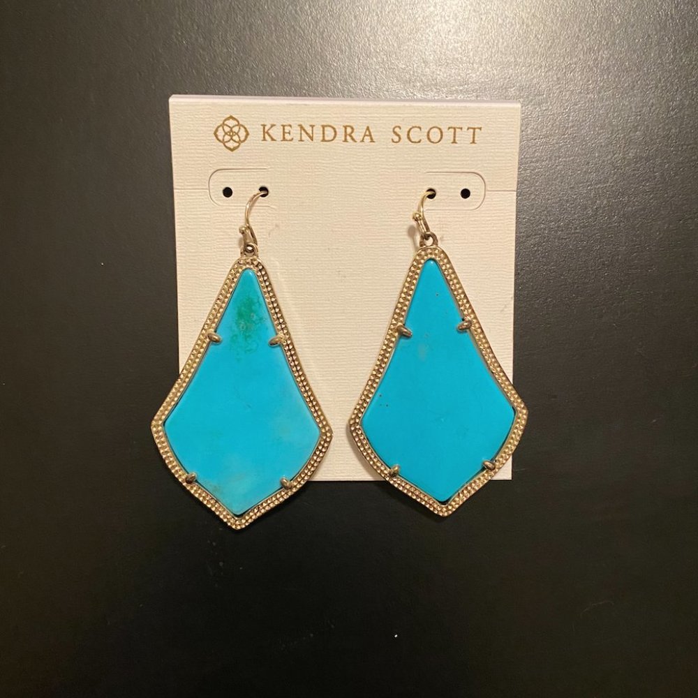 Kendra Scott Alex Earrings in Turquoise Magnesite